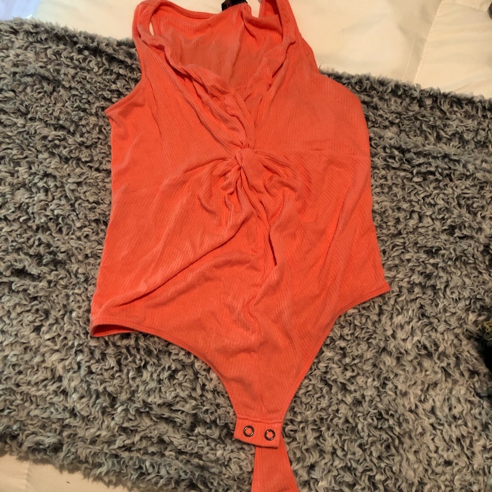 Express coral bodysuit size small